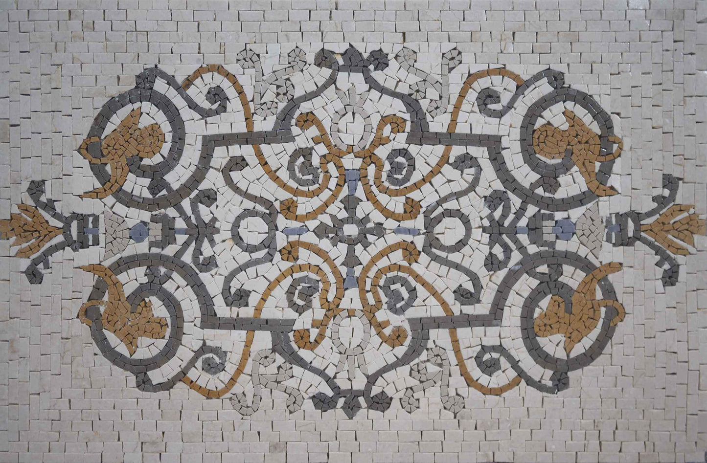 Floral Mosaic Rug Design - Pastel Floors