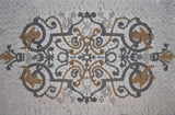 Floral Mosaic Rug Design - Pastel Floors