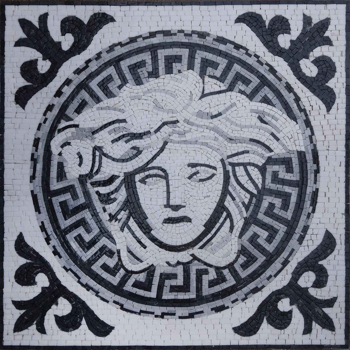 Ancient Mosaic - Black & White Versace