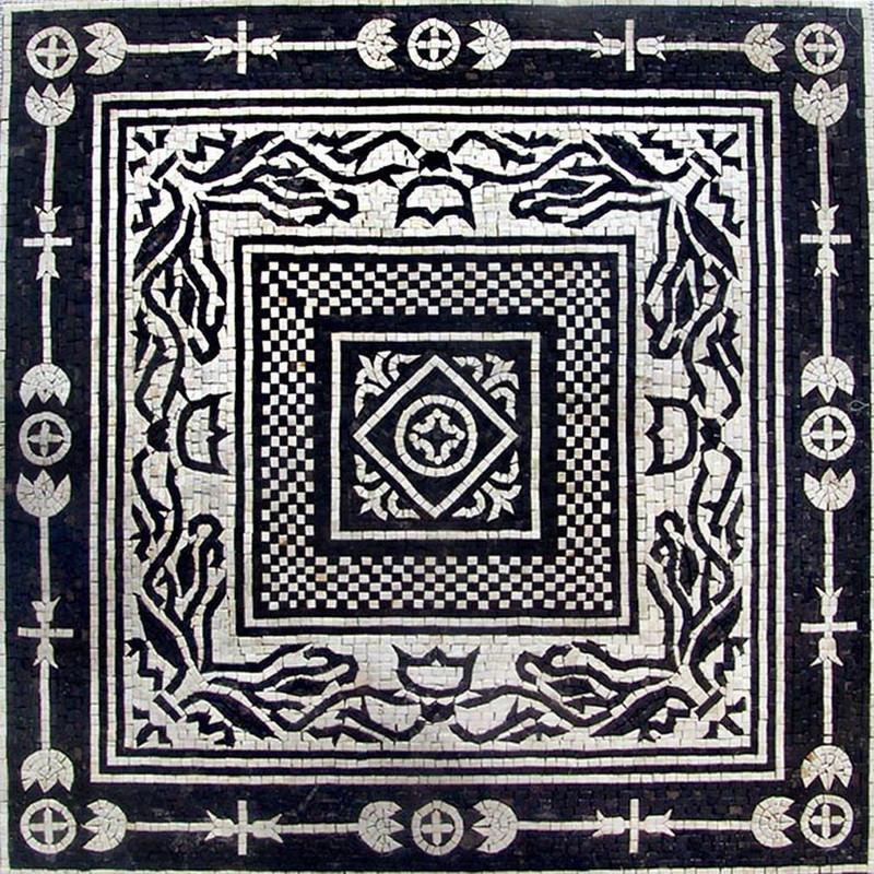 Geometric Flower Mosaic Panel - Nala