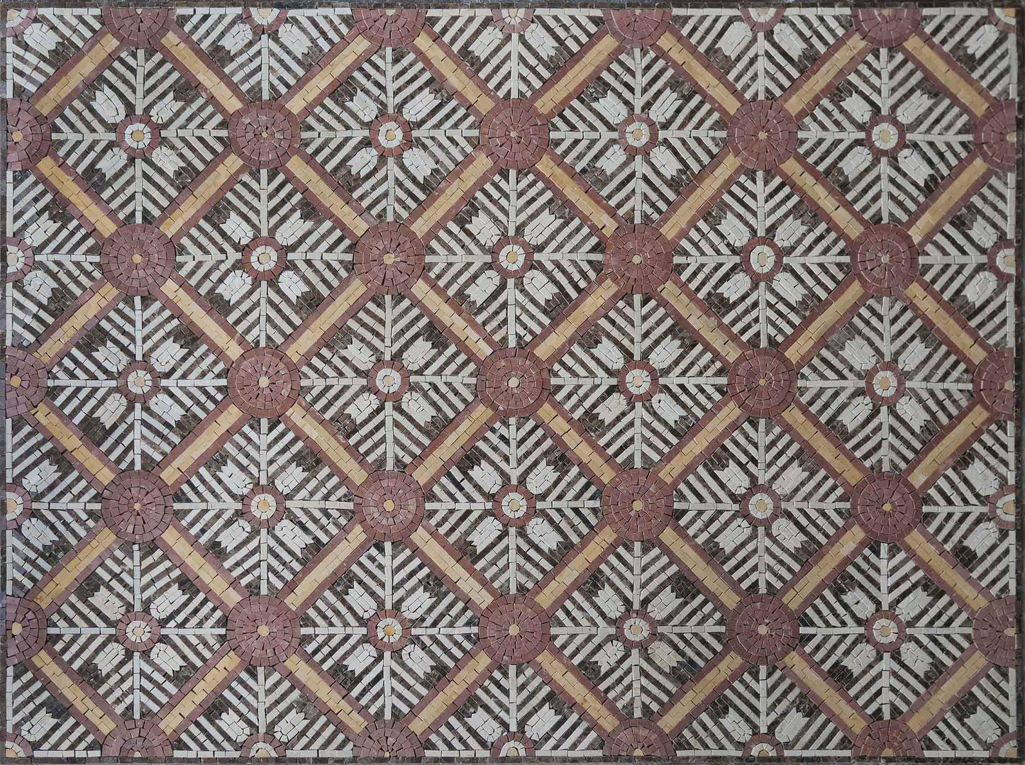 Mosaic Pattern Artwork - Diamond Flower