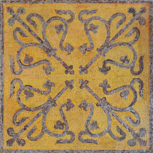 Geometric Mosaic Art Tile - Lila II