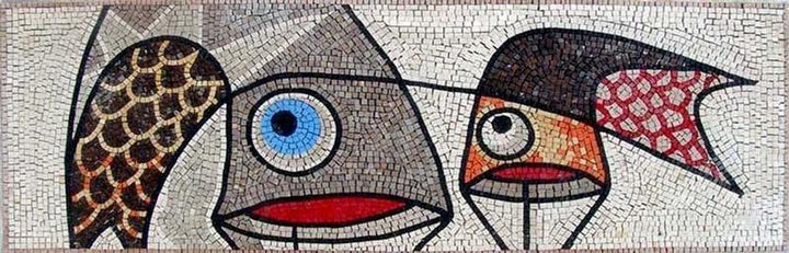 Illustrative Modern Mosaic Animated Fish