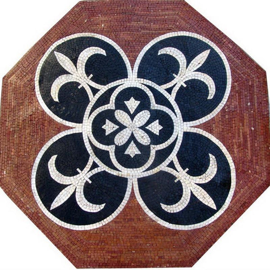 Octagon Fleur de Lis Mosaic - Iris