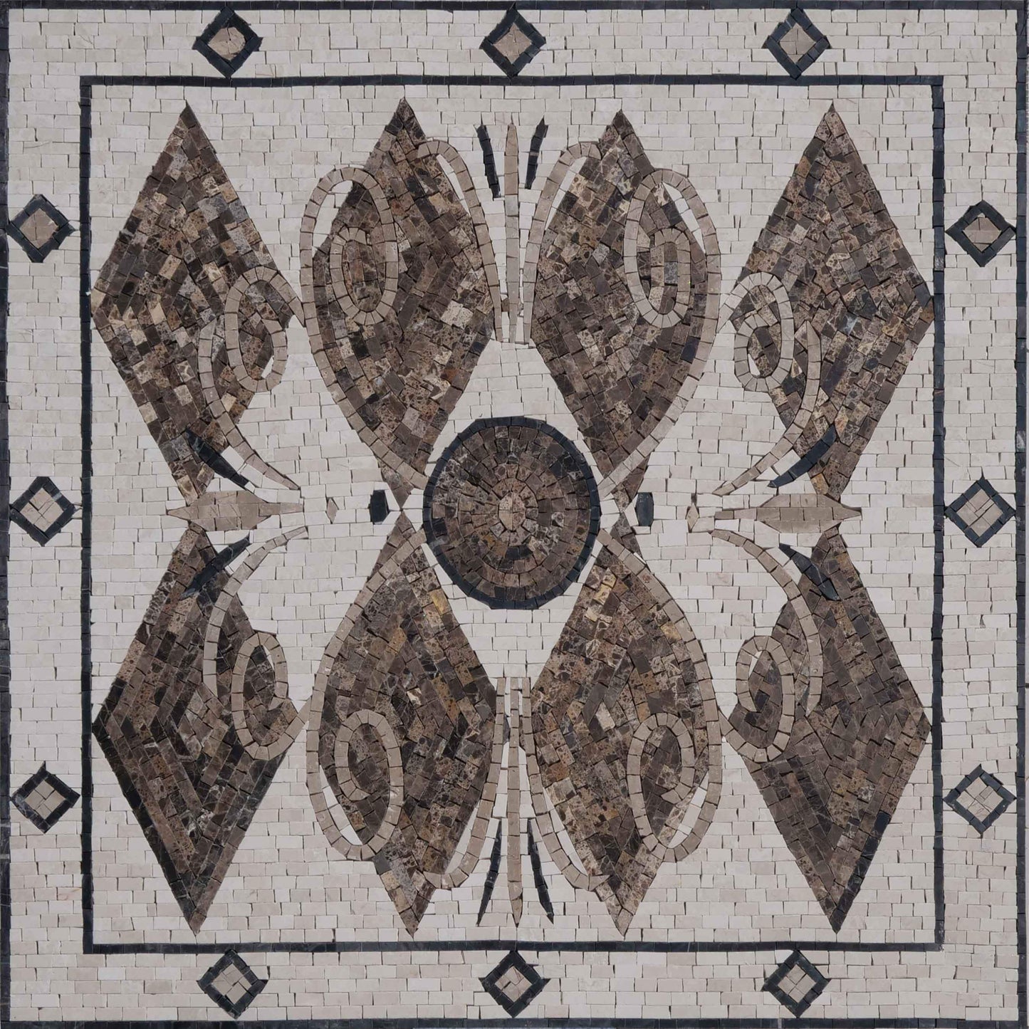 Checkered Diamond Marble Mosaic