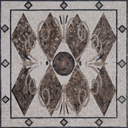 Checkered Diamond Marble Mosaic