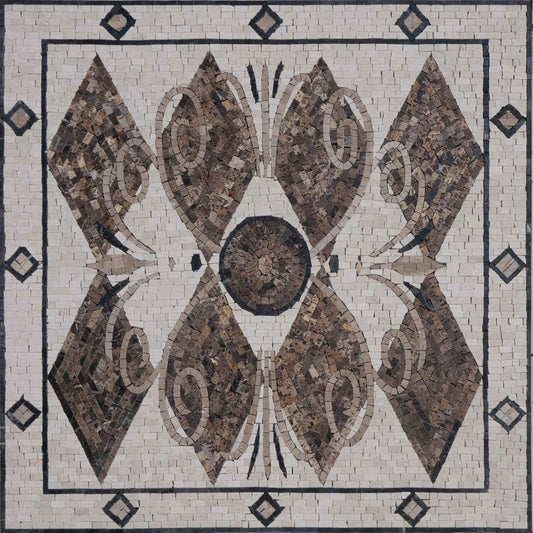Checkered Diamond Marble Mosaic