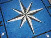 Blue Mosaic Compass Design - Caeruleum