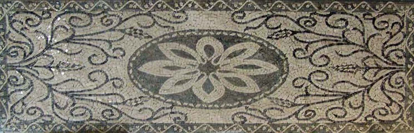 Rectangular Floral Floor Mosaic - Banu