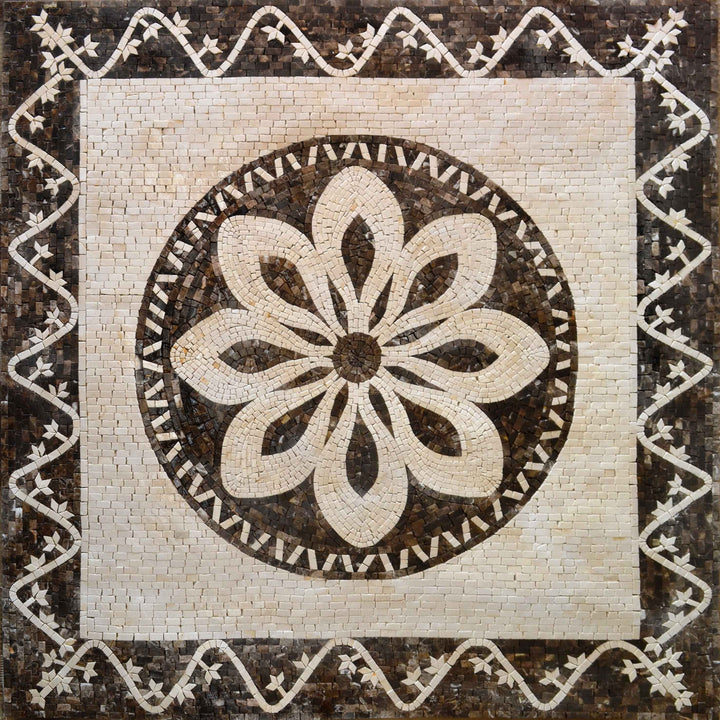 Accent Floral Floor Mosaic - Banu