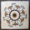 Umber Floral Mosaic Art Square - Hester