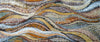 Waves With Autumn Colors Marble Mosaic