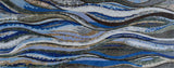 Colorful Waves in Shades of Blue - Mosaic Art