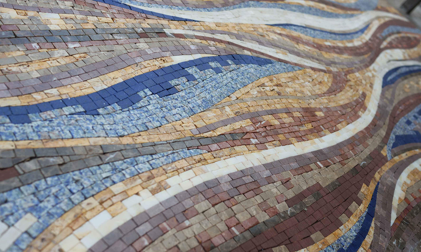 Colorful Waves Mosaic - Wall Art