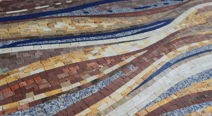 Colorful Waves Mosaic - Wall Art
