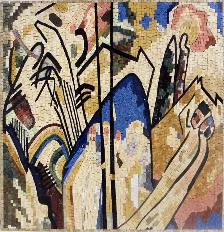 Abstract Mosaic Reproduction - Wassily Kandinsky Mural
