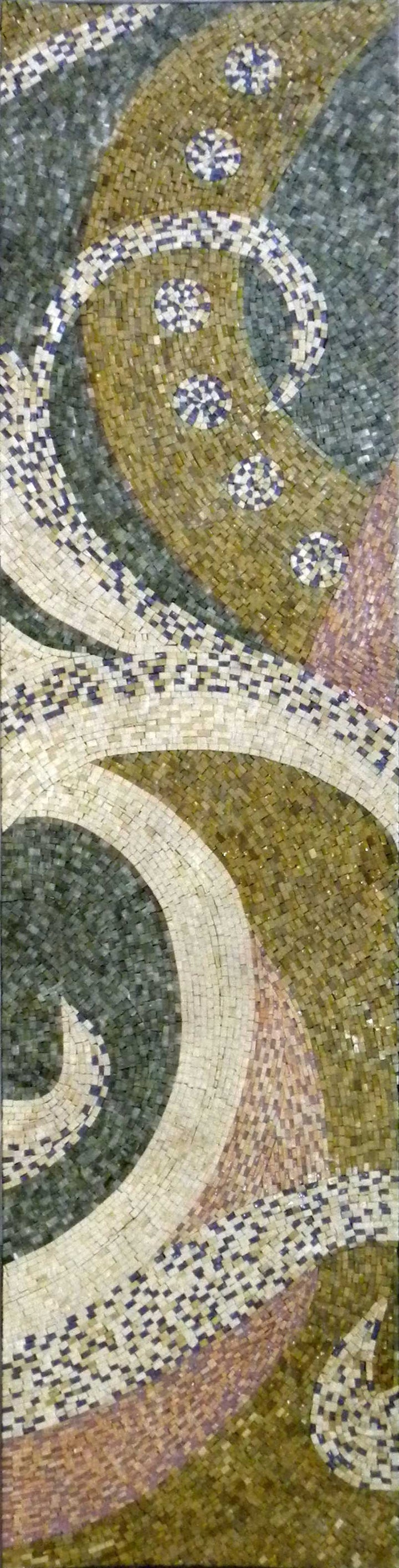 Abstract Mosaic Pattern - Curly Leaves