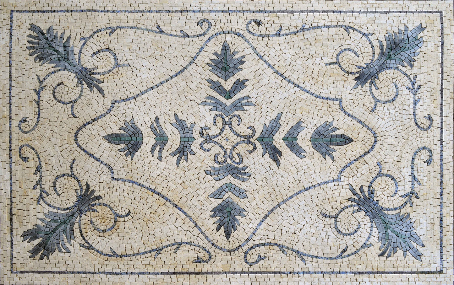 Marble Mosaic Rug - Palmette