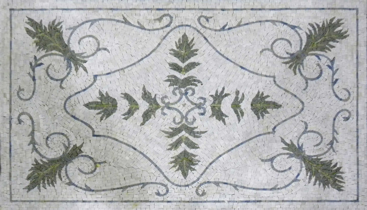 Decorative Palmette Rug Mosaic - Omar