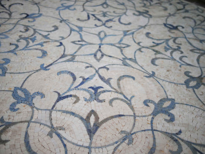 Floral Patterns On Mosaic Tile Art