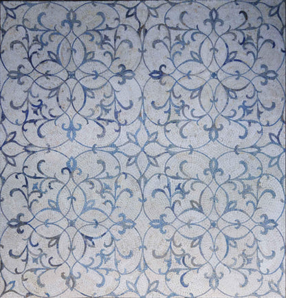 Floral Patterns On Mosaic Tile Art