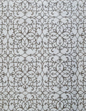 Patterned Floral Design on Marble Mosaic Tile Art