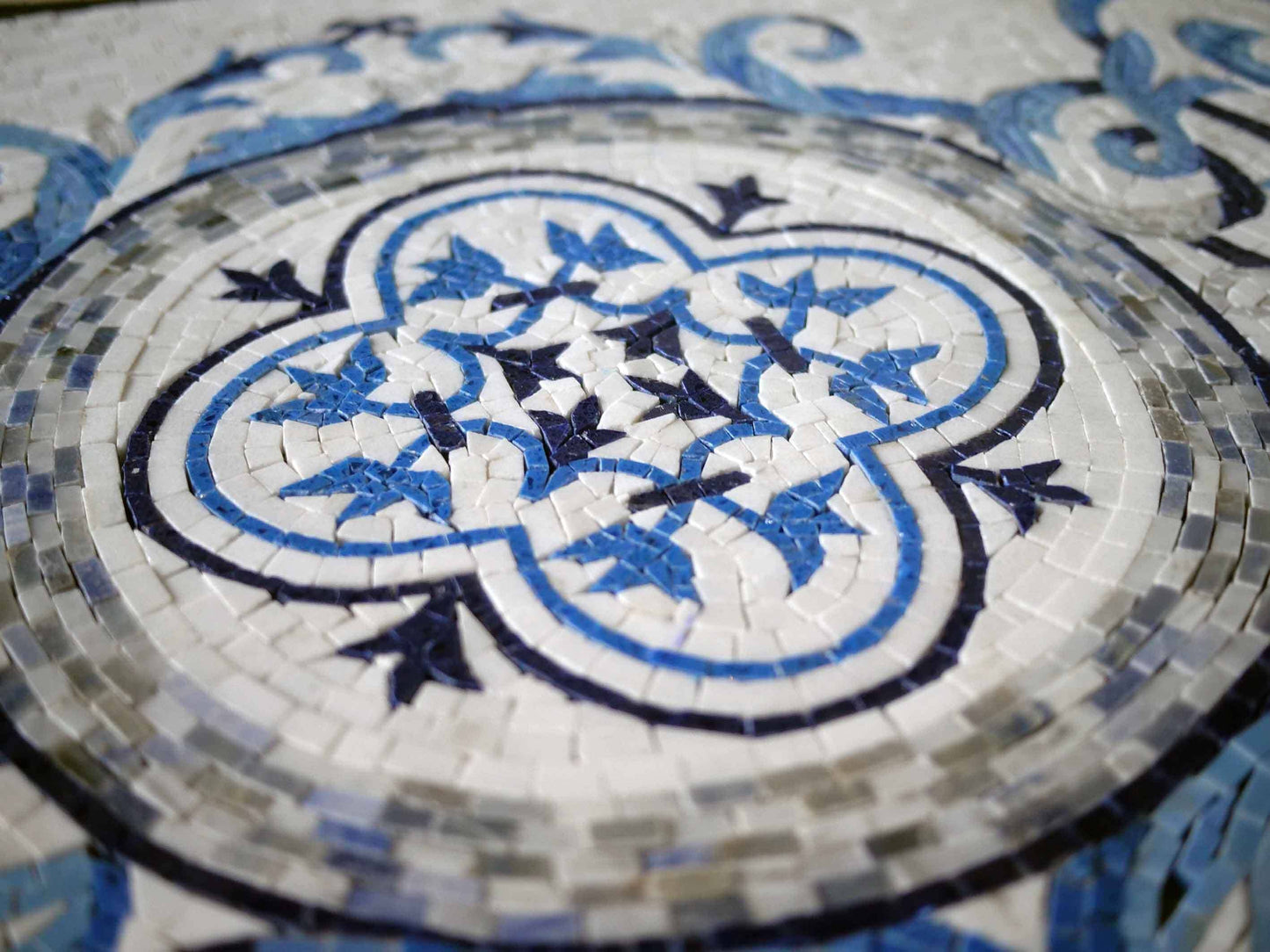 Geometric Mosaic Art - Blue Moonchild