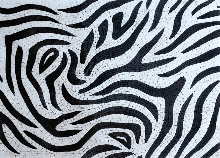 Abstract Mosaic Art - Zebra Pattern