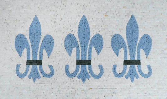 Geometric Fleur de Lis - Mosaic Art