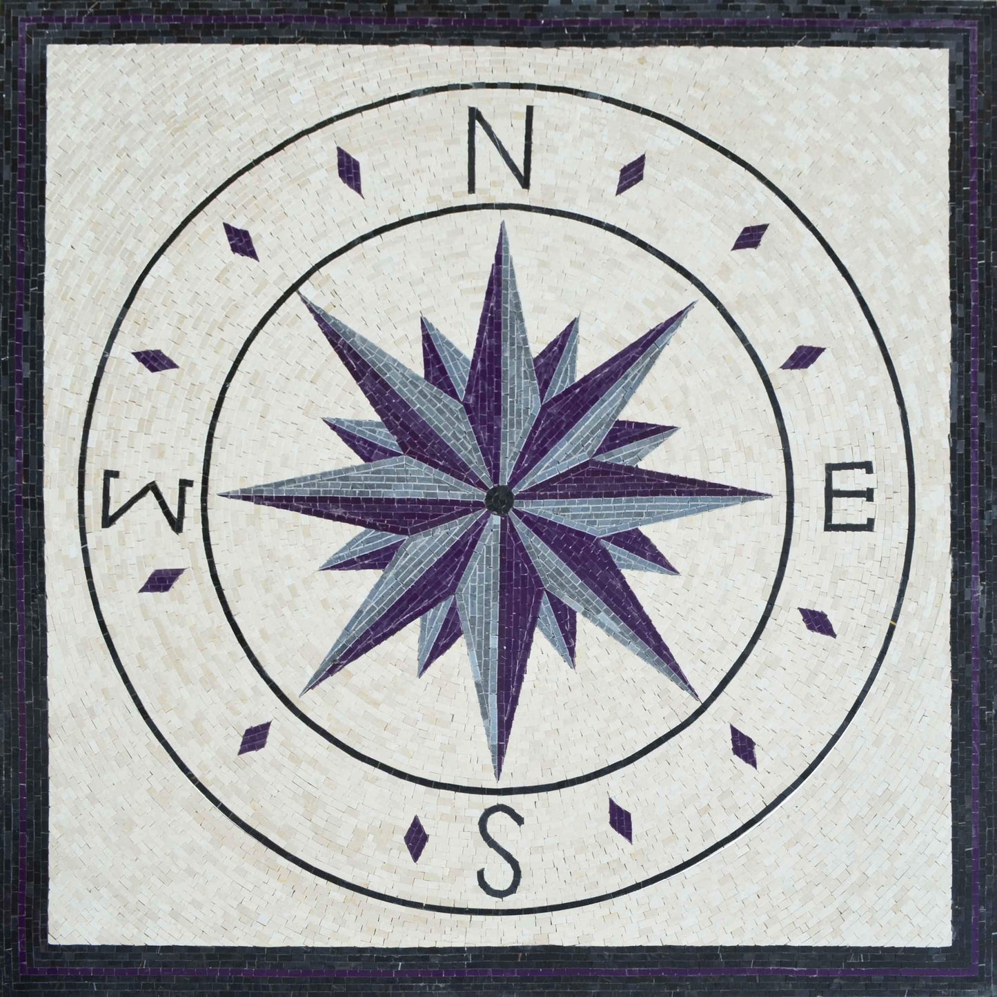 Marble Mosaic Compass - Bussola