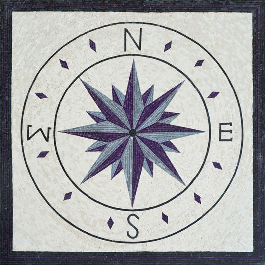 Marble Mosaic Compass - Bussola