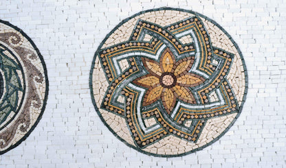 Cinque Geometric Mosaic Medallions