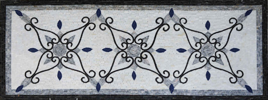 Marble Mosaic Floral Rug - Jimielle