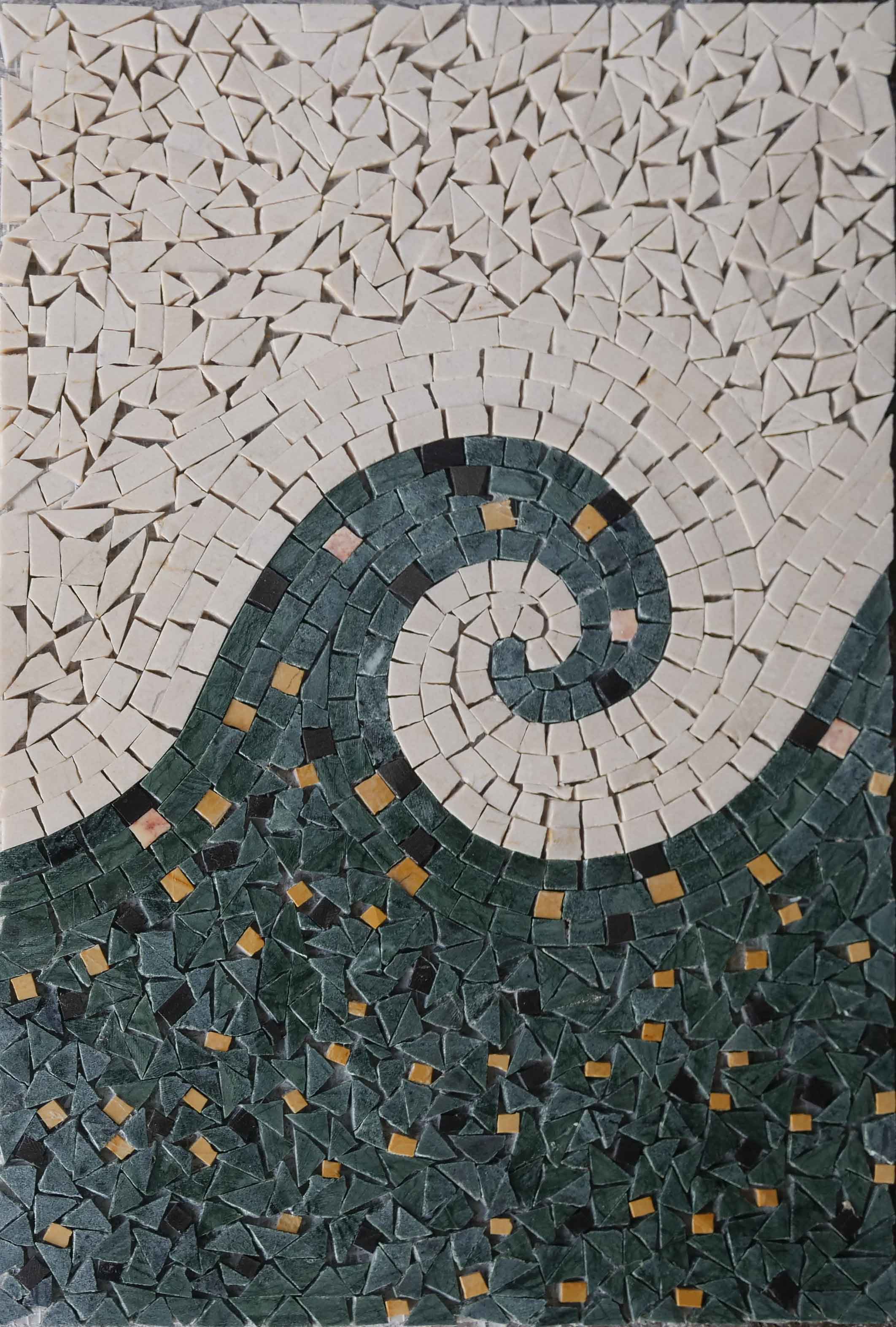 Freckled Wave Geometric Mosaic Art by Mozaico – Mozaico Art