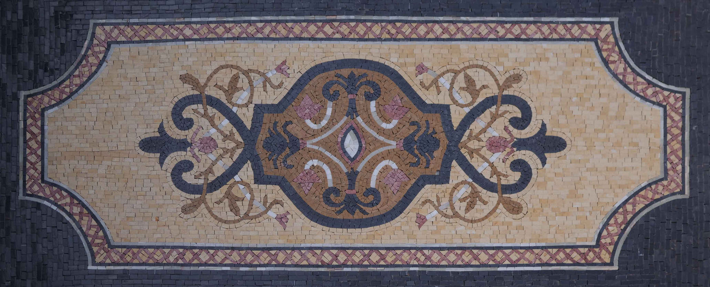 Mosaic Rug - Neutral Geometric Design