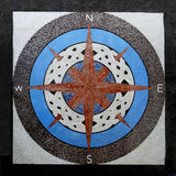 Mosaic Design - Compass B&W Background