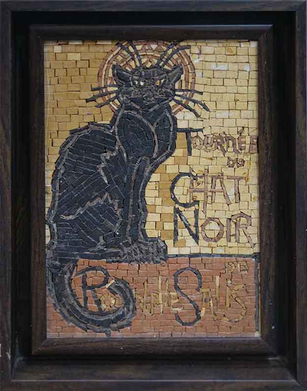 The Black Cat Mosaic Art