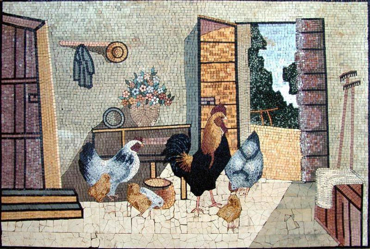 Mosaic Designs- Pollo e gallo
