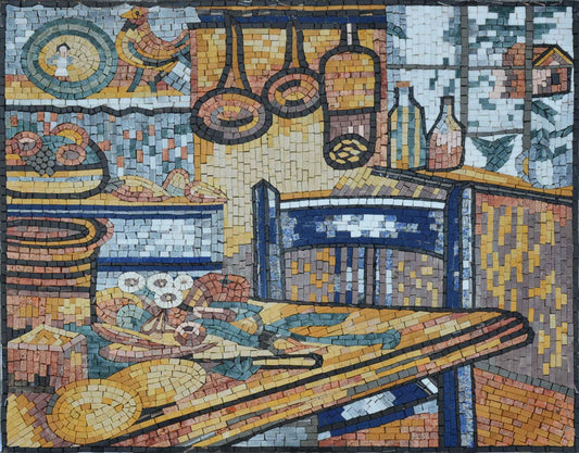 Mosaic Kitchen Backsplash - Agriturismo Farmhouse