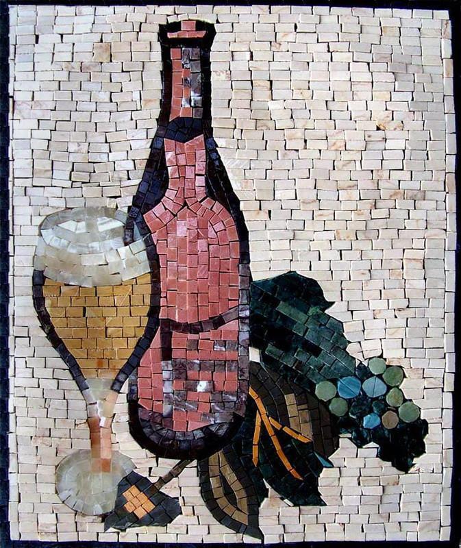 Mosaic Patterns - Wine Bottiglia