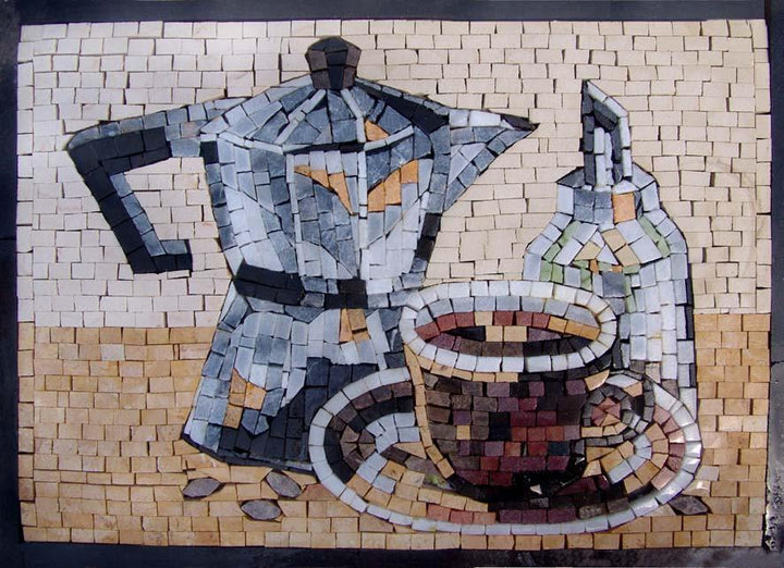 Mosaic Designs- Kettle and Cups