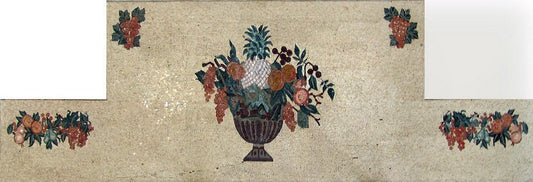 Mosaic Kitchen Backsplash- Flower Pattern