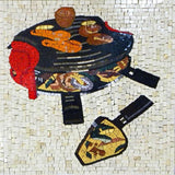 Kitchen Backsplash - Charcoal Grills Mosaic