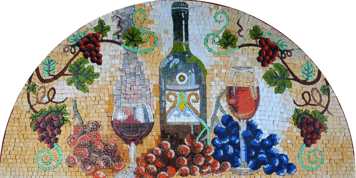 Kitchen Mosaic - Village in Tuscany