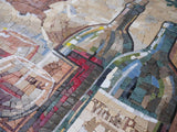 Food Mosaic Art - Wine & Cheese