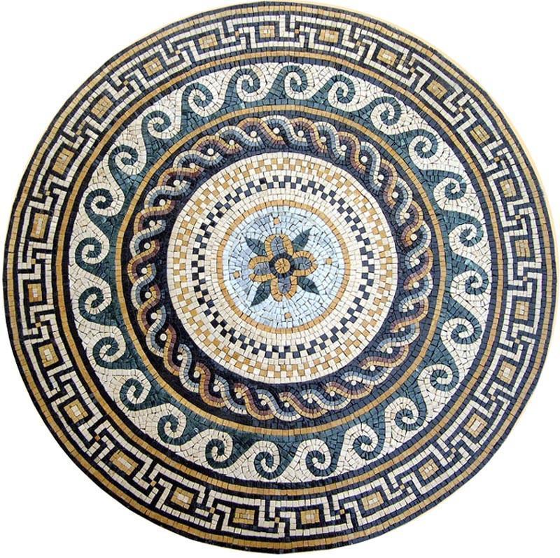 Greco-Roman Mosaic Rondure - Aelius II