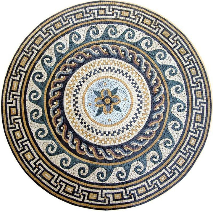 Greco-Roman Mosaic Rondure - Aelius II