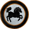 Mosaic Medallion Tabletop - Black Horse