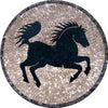 Medallion Mosaic Art - Black Horse