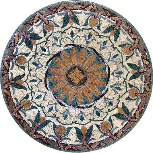 Round Floral Mosaic - Loradi
